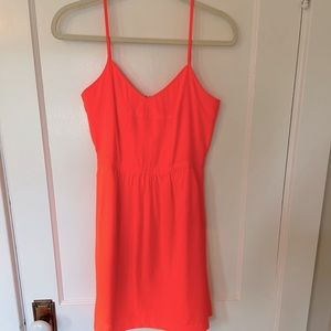 J.Crew dress, size 6. Bright neon color